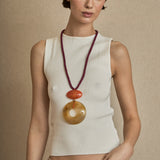 Collar Largo Donut Morado