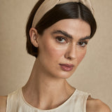 Diadema Lisa Nudo Beige