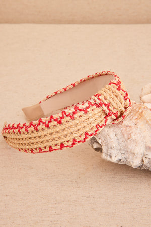 Red Rattan Headband
