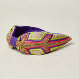 Diadema Bordada Tribal Morado