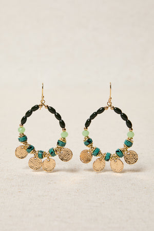 Mauve Resin Ethnic Earring
