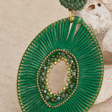 Green Thread Earring