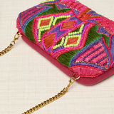 Clutch Bordado Boho Verde
