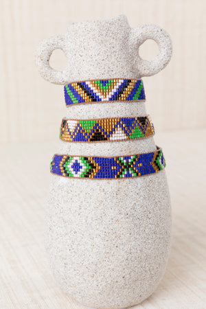 Aztec Trio Blue Bracelet