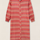 Vestido Camisero Rombos Naranja
