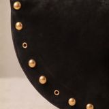 Bolso Media Luna con Tachuelas Negro