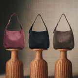 Bolso Shopper Ante con Tachuelas Negro