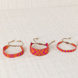 Fuchsia Resin Mayan Bracelet