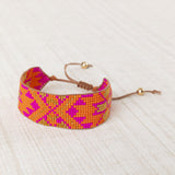 Fuchsia Resin Mayan Bracelet