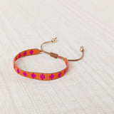 Fuchsia Resin Mayan Bracelet