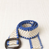 Cinturón Bordado Croché Azul