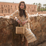 Bolso Rafia y Bambú Beige