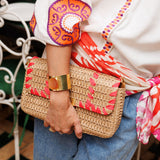 Bolso Rafia Midi Rojo