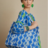 Bolsa Grande Ondas Azul