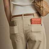 Orange Braided Wallet