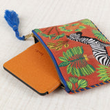 Embroidered Zebra Pouch (M)