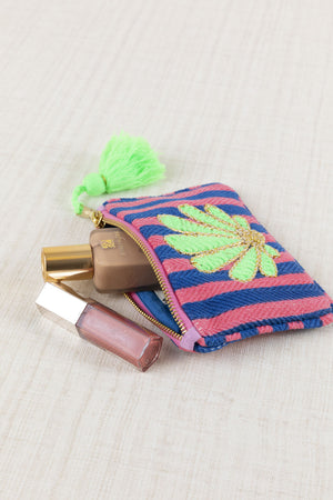 Embroidered Zebra Pouch (S)