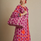 Bolsa Grande Ondas Fucsia