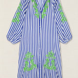 Kurta Estampado Marinero Azul con Bordado