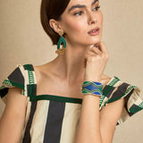 Conjunto Top-Falda con Bordado Verde