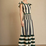 Conjunto Top-Falda con Bordado Verde