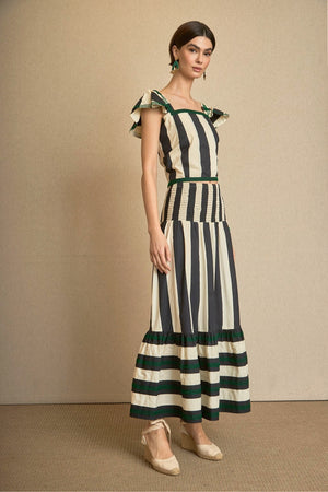 Conjunto Top-Falda con Bordado Verde