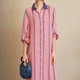 Striped Red Shirt Dress