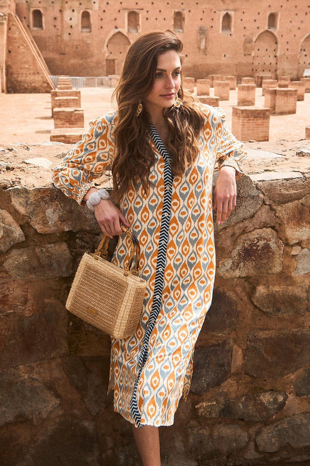 Vestido Kurta Amebas Amarillo