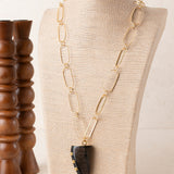 Collar colgante Cuerno Asta Oro