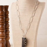 Collar colgante Cuerno Asta Plata