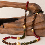 Collar Largo Piedra Natural Rojo