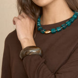 Collar Corto Resina Verde