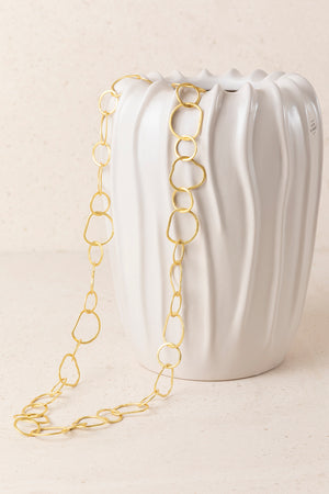 Long Gold Link Necklace