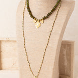 Collar Doble Colgante Verde