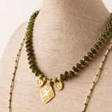 Collar Doble Colgante Verde
