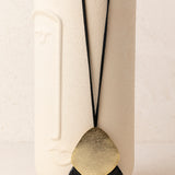 Collar Largo Colgante Geométrico Negro