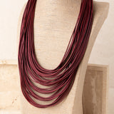 Collar Maxivueltas Ecopiel Burdeos