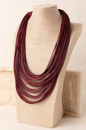 Collar Maxivueltas Ecopiel Burdeos