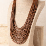 Collar Maxivueltas Ecopiel Café