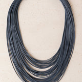 Collar Maxivueltas Ecopiel Azul