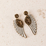 Pendientes Alas Bordados Plata
