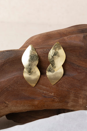 Pendientes Doble Geometría Oro