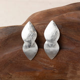 Pendientes Doble Geometría Plata