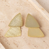 Pendientes Doble Geometría Oro