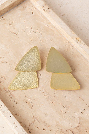 Pendientes Doble Geometría Oro