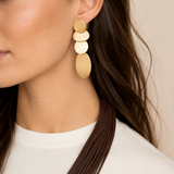 Pendientes Largos Dorados Pétalos
