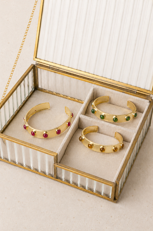 Pulsera Dorada Piedra Natural Ambar