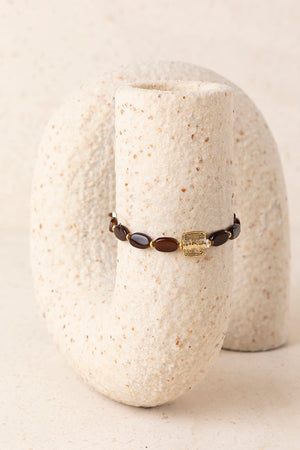 Pulsera Fina de Resina Marrón