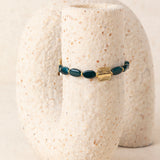 Pulsera Fina de Resina Esmeralda