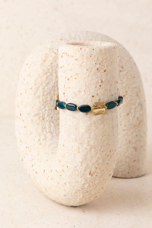 Pulsera Fina de Resina Esmeralda